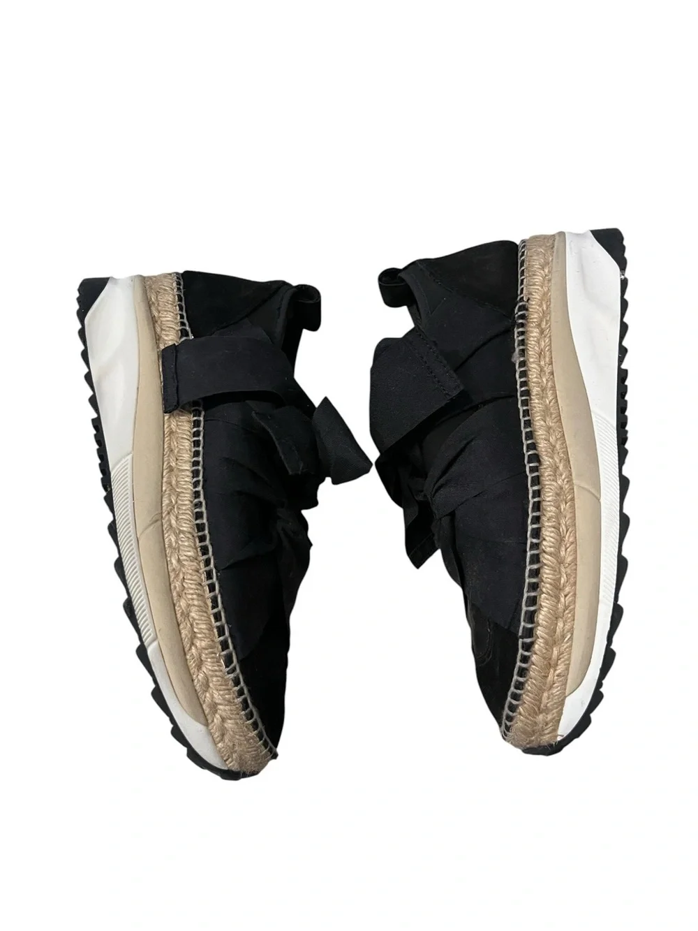 Free People Chapmin Espadrille Black Sneaker Sz 10